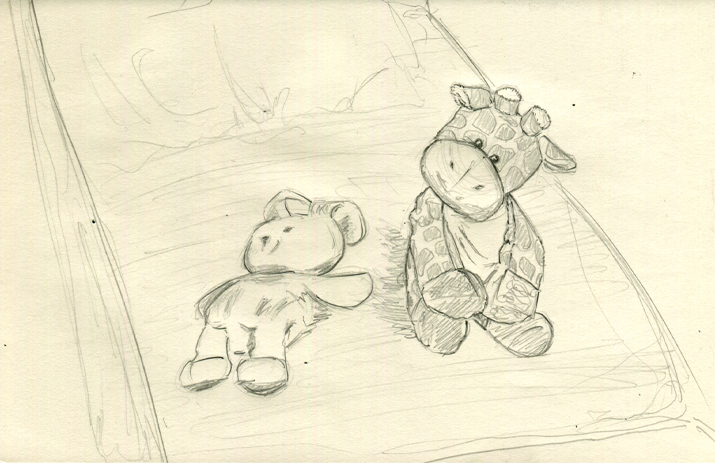 Drawing 126 – June's Stuffed Animals – THE B-ROLL